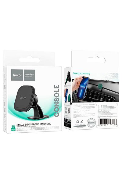 Hoco H30 Car Holder, Magnetic Phone Mount, Dashboard Mount, Universal, Black