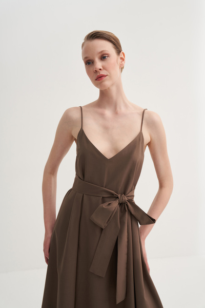 Jorbinol İnce Askılı Vual Elbise