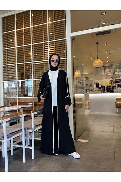 NS Moda Costum de vis Hijab Negru Model-540