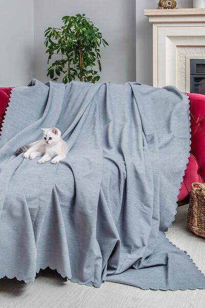 Latuda Home Husă de scaun anti-alunecare din microfibră chenille dublă 175x350 cm XL- Bulut – Cat Dog & Child Friendly