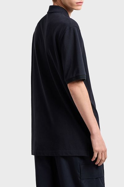 Armani Exchange 100% βαμβακερό μπλουζάκι με κανονική εφαρμογή με μισό φερμουάρ πόλο γιακά ανδρικό μπλουζάκι POLO γιακά XM