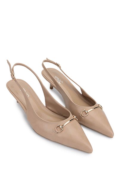 Tamer Tanca Women's Vegan Beige Heeled Shoes
