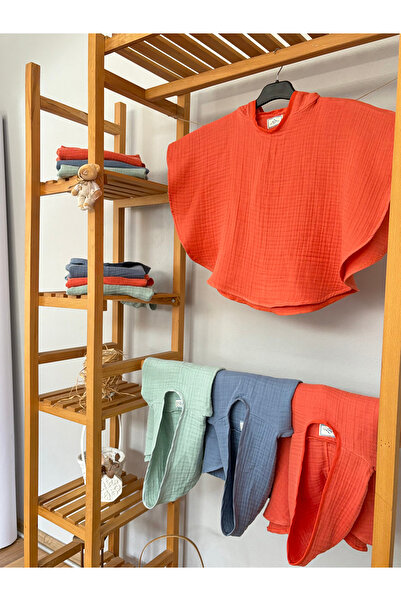 Bulut Sezen Oort Baby 4 Layer Muslin Poncho 100% Cotton Bath and Beach Towel