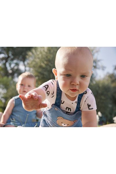 MAYORAL Baby T-Shirt Denim Overalls Suit Blue 1622