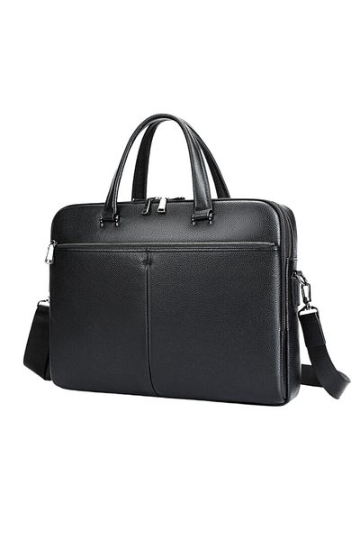 Busy Lady&Gentleman 17' Buckingham Laptop Bag, Genuine Leather, Unisex Briefcase, Trolley Holder, Tablet Compartment