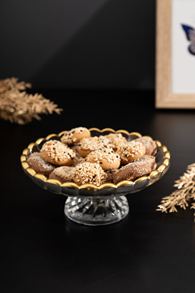 MEST Gilded Glass Cookie Bowl Sugar Bowl Turkish Delight Bowl – Stylish Prese...