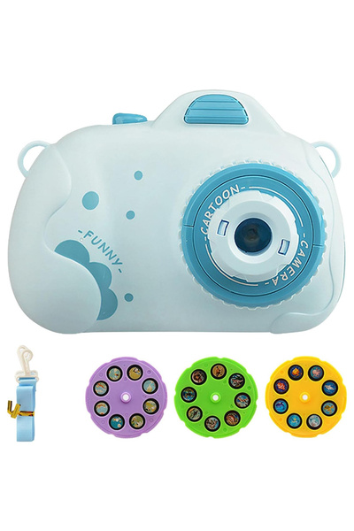 sallma Cameră de jucărie cu proiector de imagine, Albastră