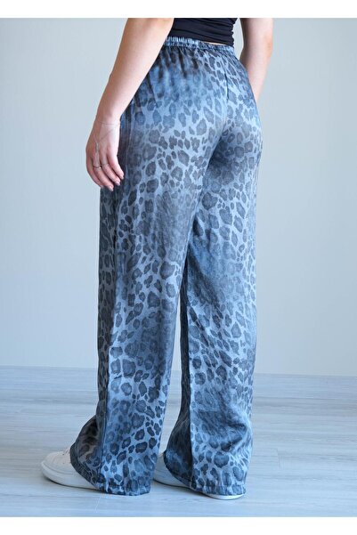 snc Parlak Bol Paça Pantolon Gri