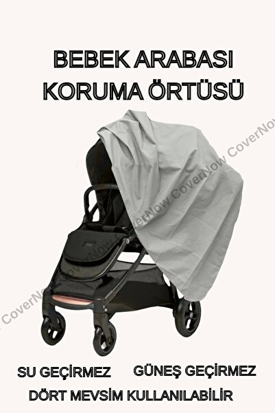 covernow Bebek Arabası Saklama Kılıfı Branda Koruma Örtüsü Su Geçirmez - GRİ