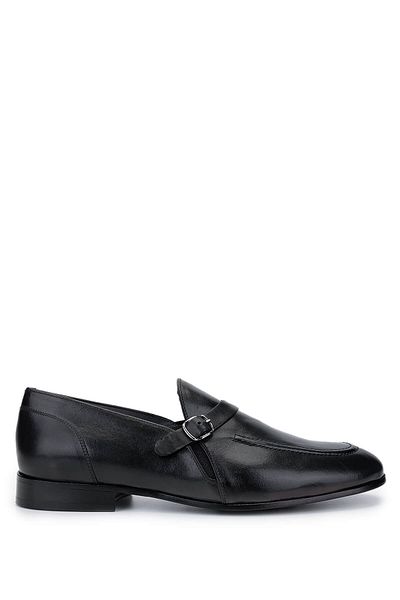 Tamer Tanca Men's Genuine Leather Black Loafer Shoes