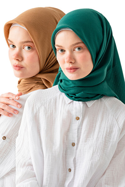 Wega Moda 2 قطعة وشاح جاكار قطني، مظهر طبيعي وعصري، وشاح قطن جاكار، وشاح قطن ...