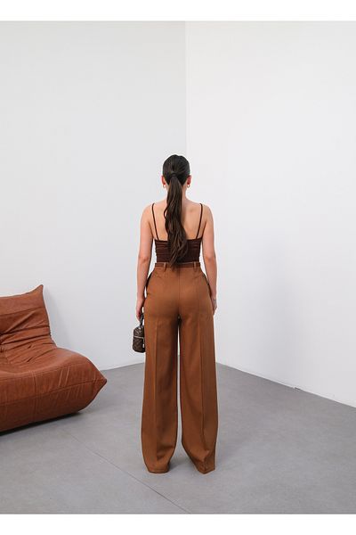OUZ Fashion Women's Belted and Flowy Linen Pants (Belt Included)