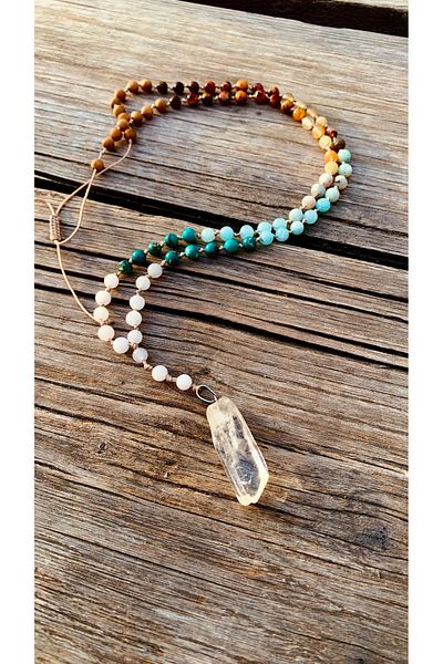CAPO by Aytaç Yamaç Quartz Natural Stone Handmade Chakra Necklace