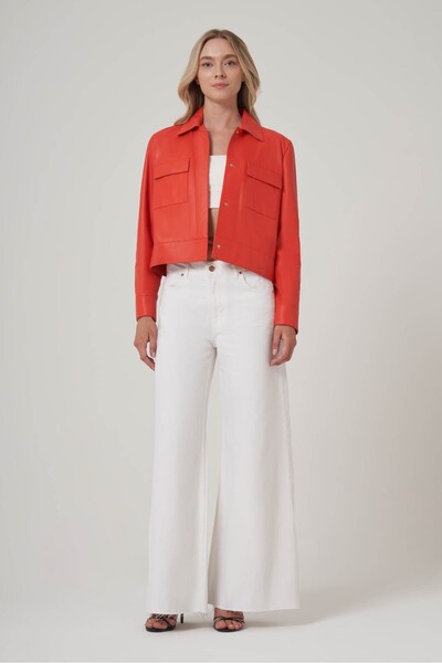 UTOPIAN Çıtçıtlı Deri Mont