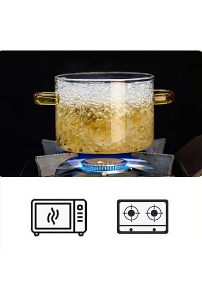 costurera Borosilicate Glass Pot Set with Lid