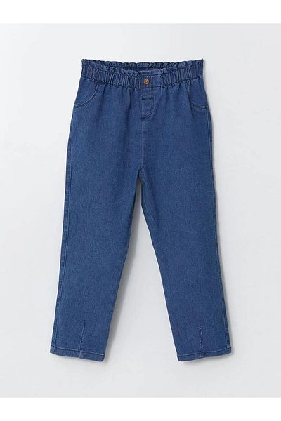 LC Waikiki LCW baby Indigo Pantaloni de blugi pentru fetiță cu talie elastică