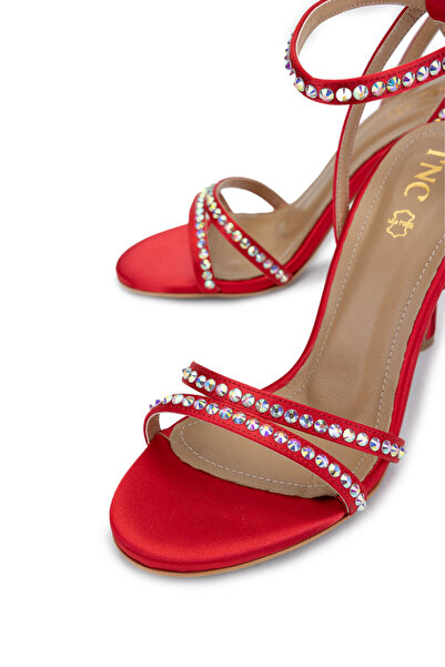 Tamer Tanca Kadın Vegan Kırmızı Topuklu Ayakkabı