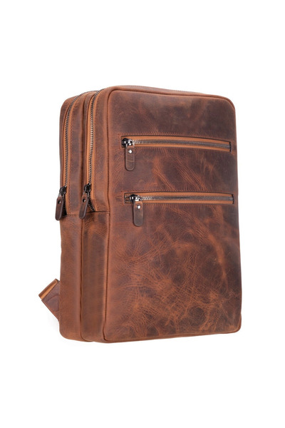 CPU ELEKTRONİK Hidden Castle Leather Backpack Antique Brown