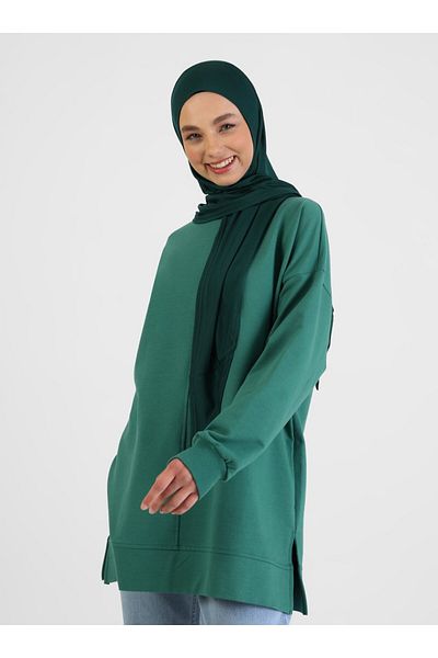 Tuva Viscose Jersey Ready Turban - Σμαραγδένιο -