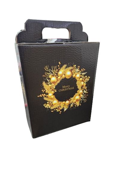 DanyCris Merry Christmas Black Cardboard Gift Box 280x200x350 mm