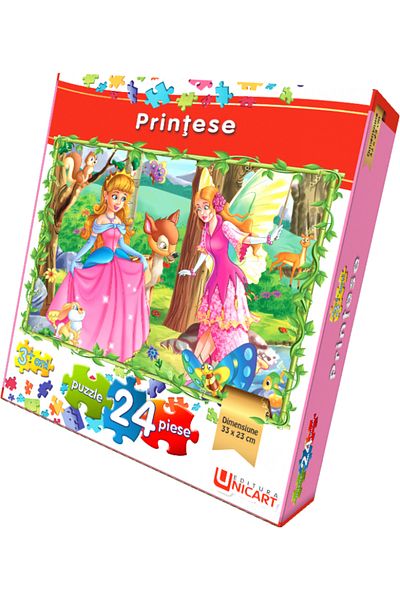 Editura Unicart Puzzle 24 pieces - Princesses 33x23 cm