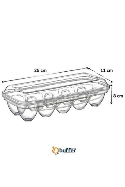 storeks 10 Compartments Egg Cup Storage Box with Lockable Lid YU110