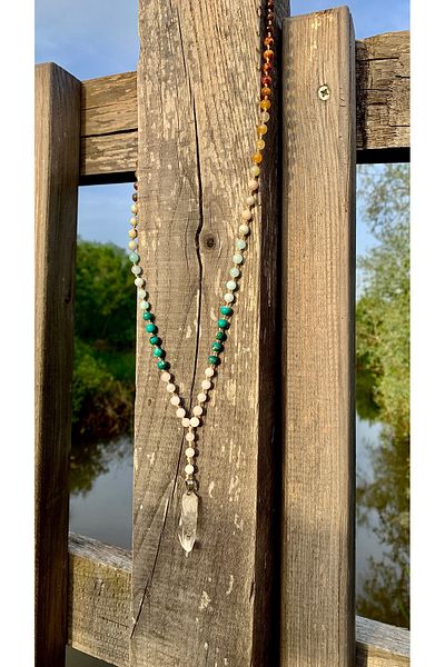 CAPO by Aytaç Yamaç Quartz Natural Stone Handmade Chakra Necklace