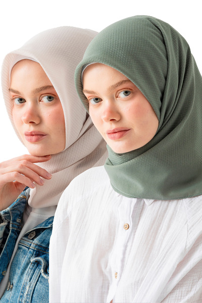 Wega Moda 2 τμχ Βαμβακερό ζακάρ κασκόλ, φυσική και κομψή εμφάνιση, βαμβακερό κασκόλ ζακάρ, μαλακό βαμβακερό κασκόλ.