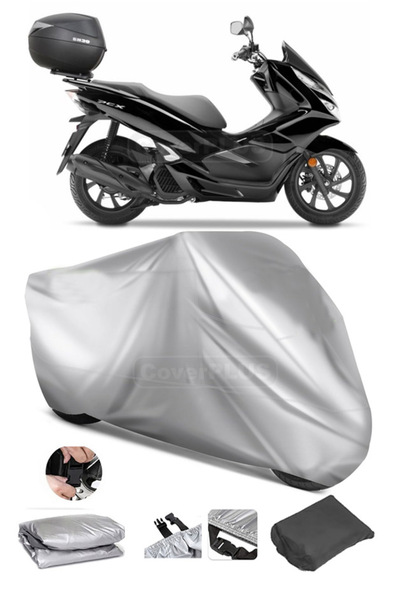 CoverPlus Honda Pcx125 Branda Motosiklet Brandası Motor Branda Arka Çanta Uyumlu