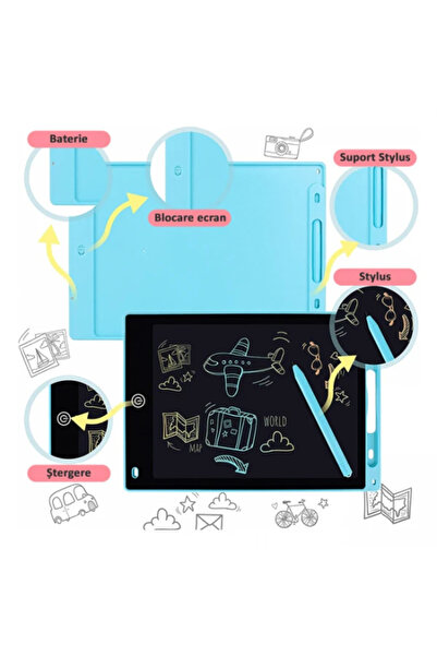 OEM LCD writing and drawing tablet for children, Electronic, 8.5 inch, Blue