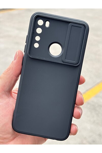 Fibaks Xiaomi Redmi Note 8 Kılıf İçi Kadife Sürgülü Slide Kamera Korumalı Lansman Kapak