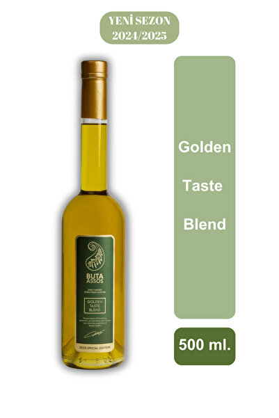 Buta Assos "GOLDEN TASTE BLEND" Erken Hasat Soğuk Sıkım Zeytinyağı 500 ml. PREMIUM HEDİYELİK 2024/2025 Sezonu