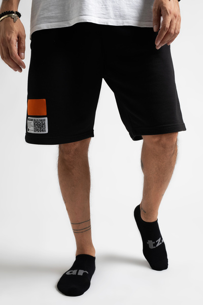 Arteziahn Ankle 1/5 Off-Black - Black Unisex Short Sports & Lifestyle Towel Sole Organic Cotton 3-Piece Sock Set