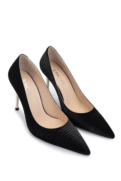 Tamer Tanca Women's Vegan Black Heeled Shoes