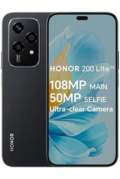 HONOR 200 Lite, 5G Dual SIM, 8GB RAM + 256GB ROM, 6.7” Anti-Drop AMOLED Display, 108MP Triple Rear