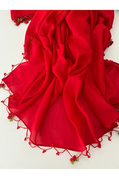 Sümeyye çeyiz Handmade Cherry Embroidery Writing Edge Beaded Cheesecloth Hand...