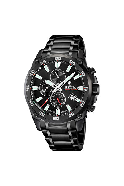 FESTİNA Festina Timeless Chronograph Schwarze Herrenuhr F20735/3