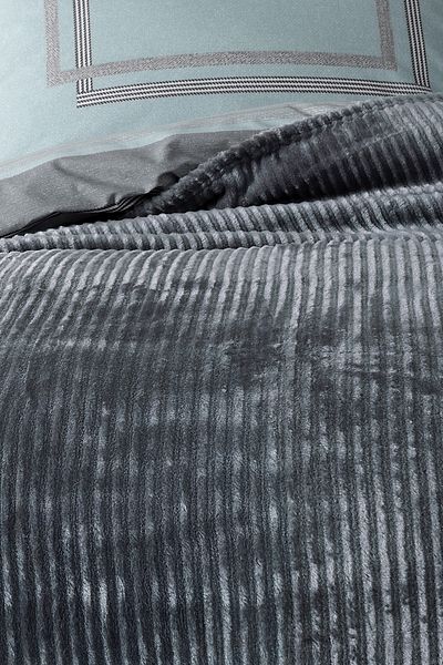 Yataş Wellsoft Anthracite Single Blanket - Adel