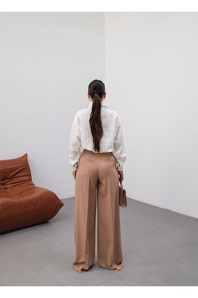 OUZ Fashion Women's Button Detailed Palazzo Pants
