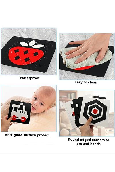 OEM Set of 20 baby visual stimulation cards, picture cards, 3-6 months