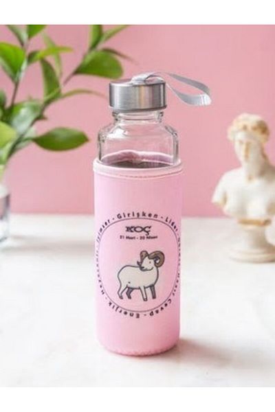 TEKNO İSTANBUL Tekno Istanbul Burç Flask with Case 400 ml Aries Pink -Thn74770
