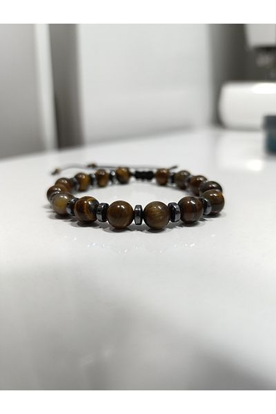 CessNova Certified 100% Original Tiger Eye Macrame Handcrafted Design Bracelet