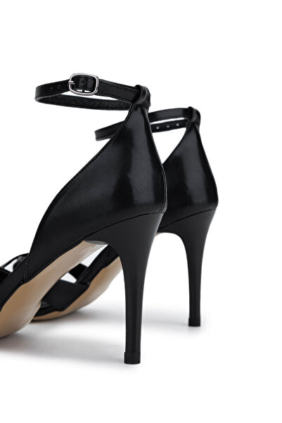 Tamer Tanca Kadın Vegan Siyah Topuklu Ayakkabı