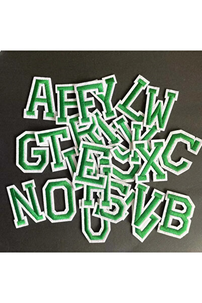 choice2 04-أخضر-أ-ي 26 قطعة/ملصقات حروف إنجليزية ملونة صغيرة من الألف إلى الي...