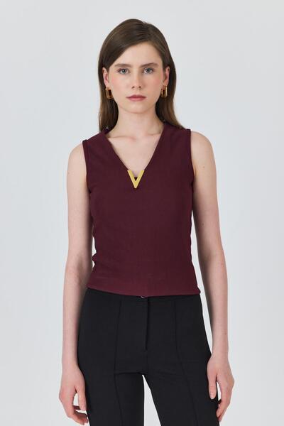 Rays Claret Red Accessory Λεπτομερές αμάνικο γυναικείο εσώρουχο 21545