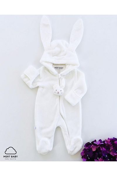 Mert Baby Welsoft Rabbit Jumpsuit Pink Polka Dot