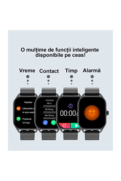 Smart Vibe DT™ WA9CH MAX Smartwatch 2.04” Infinity AMOLED, Receive/Make Call, AI Voice Assistant, Silver