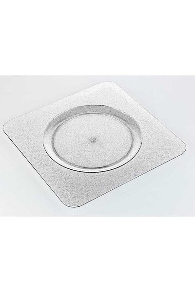 Homelux Suport pătrat, acrilic, argintiu