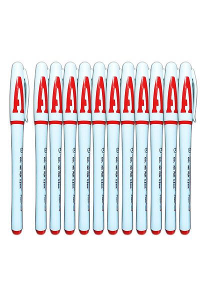 Ropet Set of 12 Red Gel Pens, 0.5mm