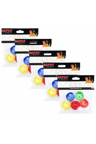STOREMAX Lepus Round Patterned Ball Cat Toy with Bell 25 Pieces